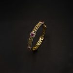 BA-2112002 - American Diamond Ruby Studded Bangle