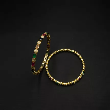 BA-2112005 - American Diamond Multicolor Bangle