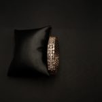 BL-2112010 - Rose Gold Plated American Diamond Cuff Bracelet