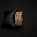BL-2112011 - Rose Gold Plated American Diamond Statement Cuff Bracelet