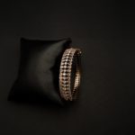 BL-2112013 - Rose Gold Plated American Diamond Cuff Bracelet