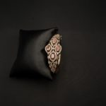 BL-2112020 - Rose Gold Plated Pink Stones Studded Cuff Bracelet