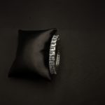 BL-2112022 - White Gold Plated American Diamond Cuff Bracelet