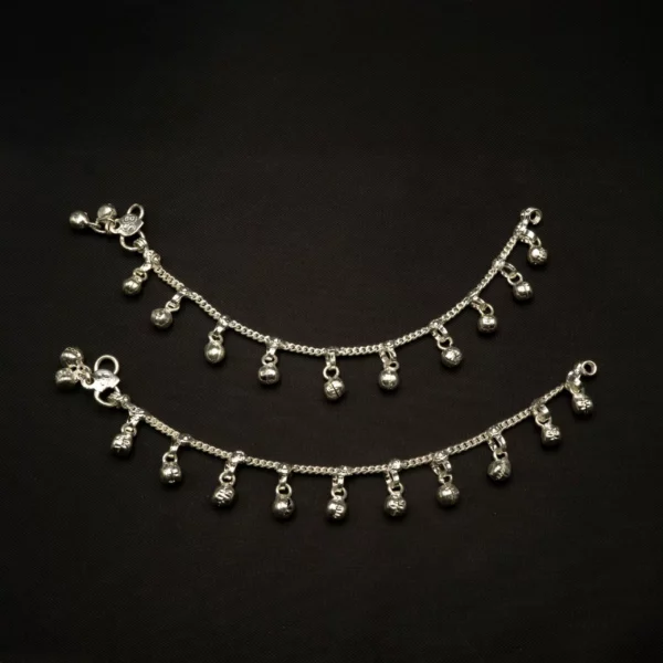 BPA-2109002 – Silver Plated Anklets For Babies