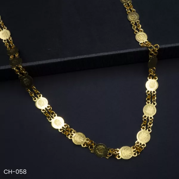 CH-058 – Gold Plated Laxmi Coin Necklace