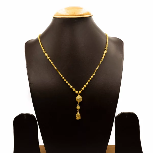 CH-2106005 – Gold Plated American Diamond Ball Necklace