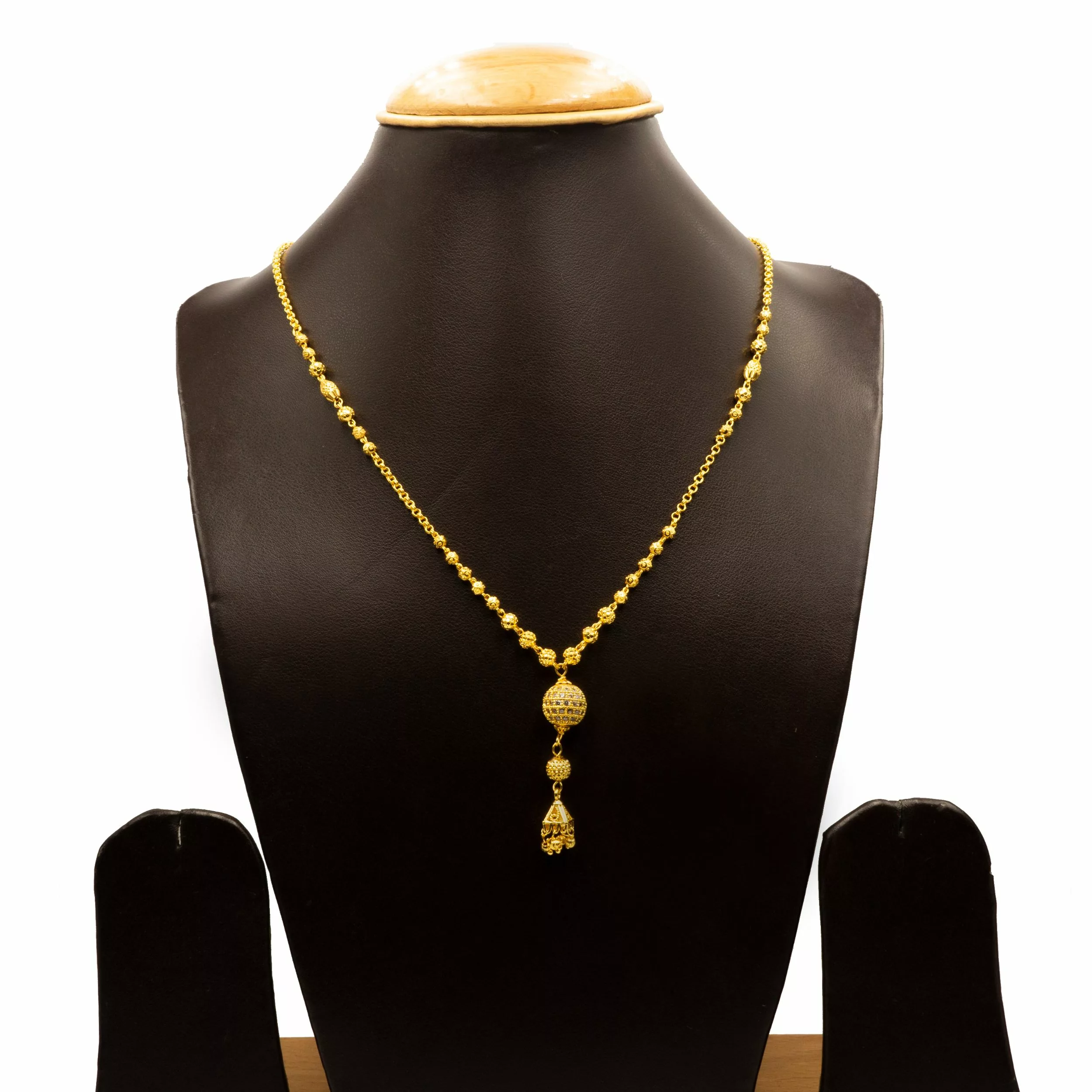 CH-2106005 – Gold Plated American Diamond Ball Necklace CH-2106005 – Gold Plated American Diamond Ball Necklace