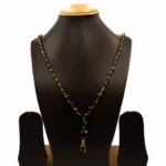 CH-2109003 – Gold Plated Black Crystal Necklace