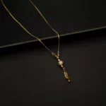 CH-2110005 – Gold Plated American Diamond Ball Necklace