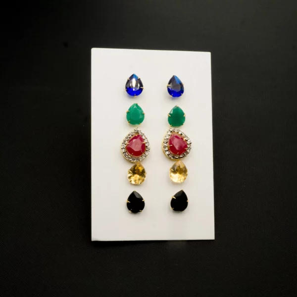 ER-1912004 - 5 in 1 Pear Interchangeable Ear Tops Set