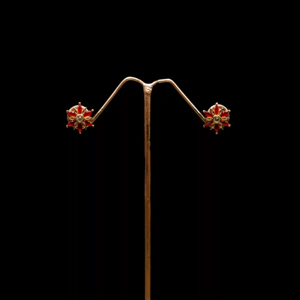 ER-2101002 – American Diamond & Ruby Studs