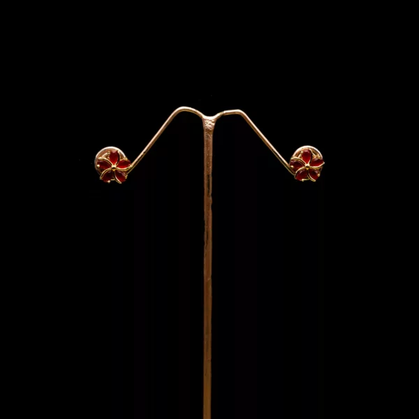 ER-2101003 - Radiant Ruby Stud Ear Tops