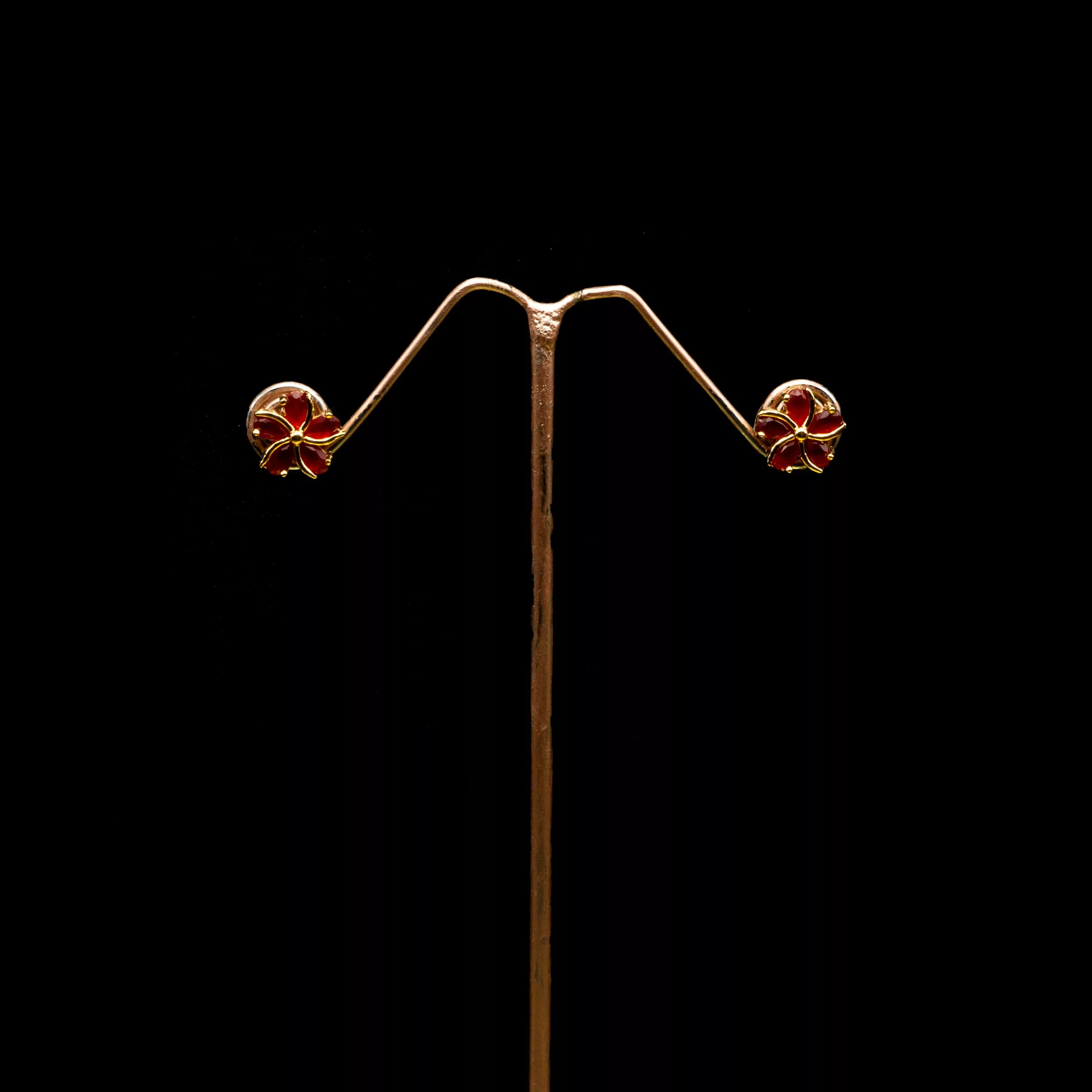 ER-2101003 - Radiant Ruby Stud Ear Tops ER-2101003 - Radiant Ruby Stud Ear Tops