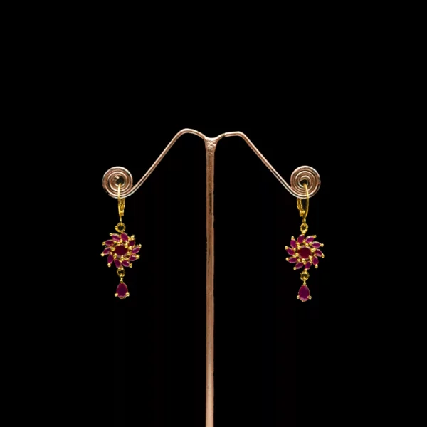 ER-2103017 - Radiant Ruby Dangle Earrings