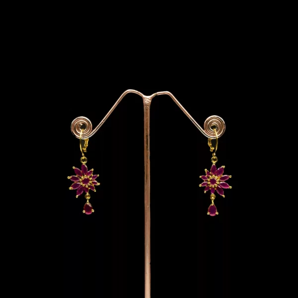 ER-2103026 - Radiant Ruby Dangle Earrings