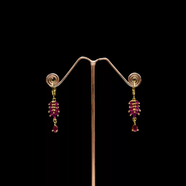 ER-2103037 - Radiant Ruby Dangle Earrings