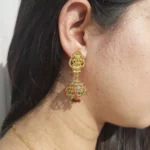 ER-2107010 - Multicolor Gold Plated Goddess Laxmi Earrings