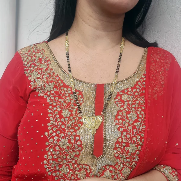 MA-2108003 - Gold Plated Long Traditional Mangalsutra