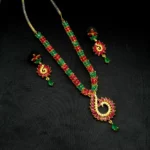 NS-2002001 - American Diamond Multicolor Necklace Set