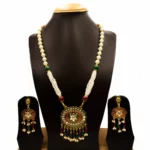 NS-2102005 - Multicolor Kundan & Pearl Necklace Set