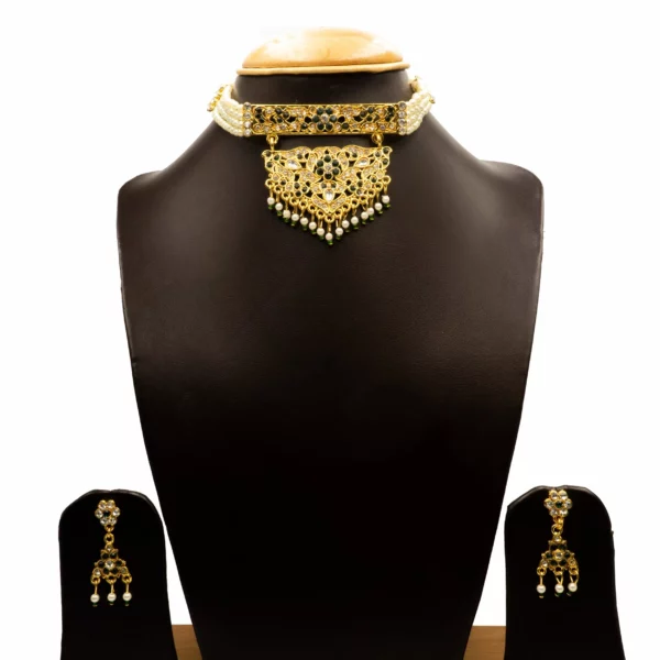 NS-2102010 - Kundan & Pearl Choker Set