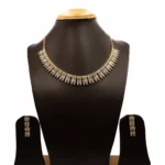 NS-2104010 - American Diamond Mint Stones Necklace Set