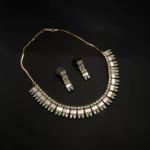 NS-2104010 - American Diamond Mint Stones Necklace Set