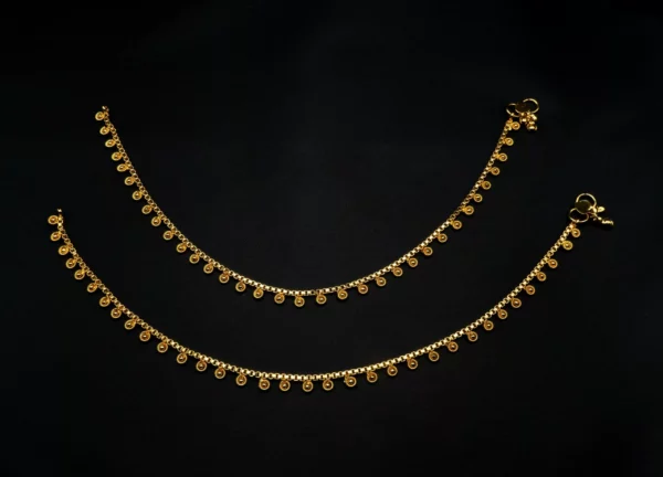 PA-2102002 - Gold Plated Brass Metal Anklets