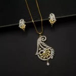 PS-2111007 - American Diamond Contemporary Pendant Set