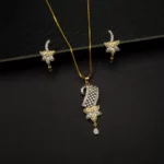 PS-2111010 - American Diamond Contemporary Pendant Set