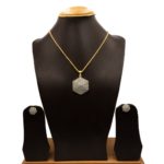 PS-2112008 - American Diamond Minimalist Pendant Set