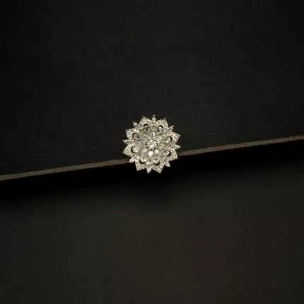 RI-2102001 - White Gold Plated American Diamond Adjustable Ring