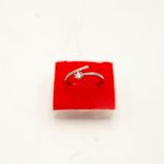 RI-2107001 - White Gold Plated Minimalist Adjustable Ring