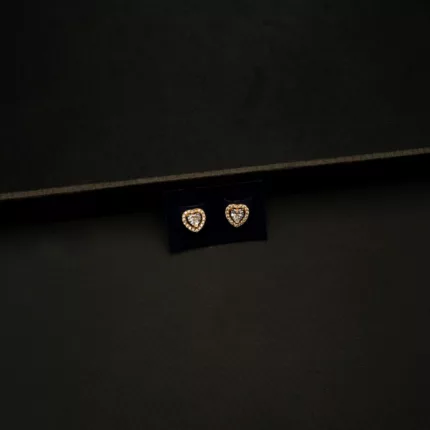 ER-2201007 - American Diamond Dainty Heart Stud Earrings