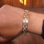 BA-2111001 - Gold Plated American Diamond Studded Bangle