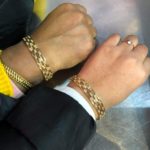 BA-2111001 - Gold Plated American Diamond Studded Bangle