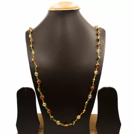 NS-2010003 - Multicolor Crystal Ball Necklace