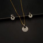 PS-2201003 - Elegant American Diamond Contemporary Pendant Set