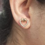 ER-2202001 - American Diamond Heart Stud Earrings