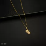 CH-069- American Diamond Flower Pendant