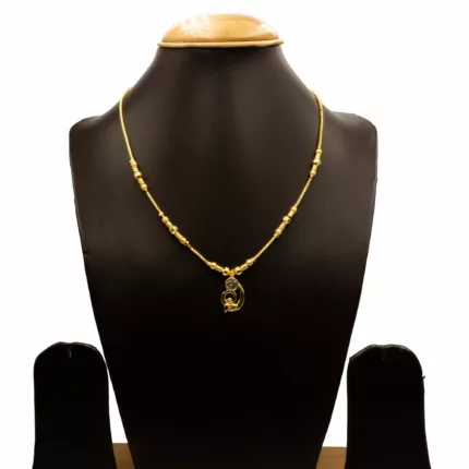 CH-2103002 - Gold Plated Ganesh Locket Chain