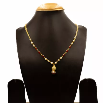 CH-2107001 - Gold Plated Multicolor Necklace