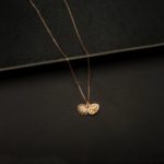 CH-2202001 - American Diamond Pearl Shell Dainty Necklace