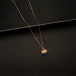 CH-2202001 - American Diamond Pearl Shell Dainty Necklace