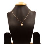 CH-2202001 - American Diamond Pearl Shell Dainty Necklace