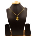 CH-2203002 - Gold Plated American Diamond Ganesh Locket