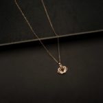 CH-2204001 - American Diamond Crown Minimal Necklace