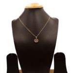CH-2204001 - American Diamond Crown Minimal Necklace