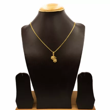 CH-2205001 - American Diamond Flower Pendant