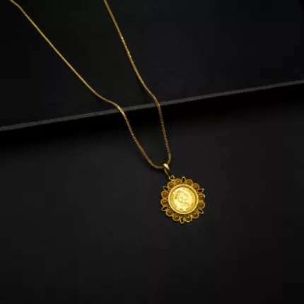 CH-2205002 - Gold Plated Asharfi Locket